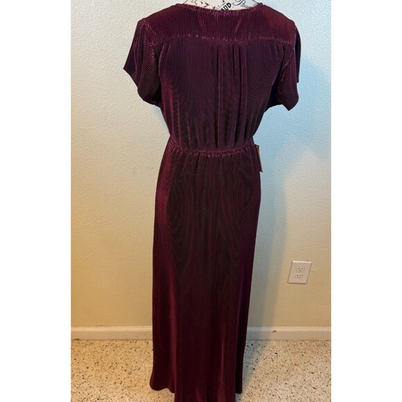 NWT BALTIC BORN Athena Pleated Ribbed Maxi Dress Mulberry Bridesmaid Sz S - Picture 6 of 10